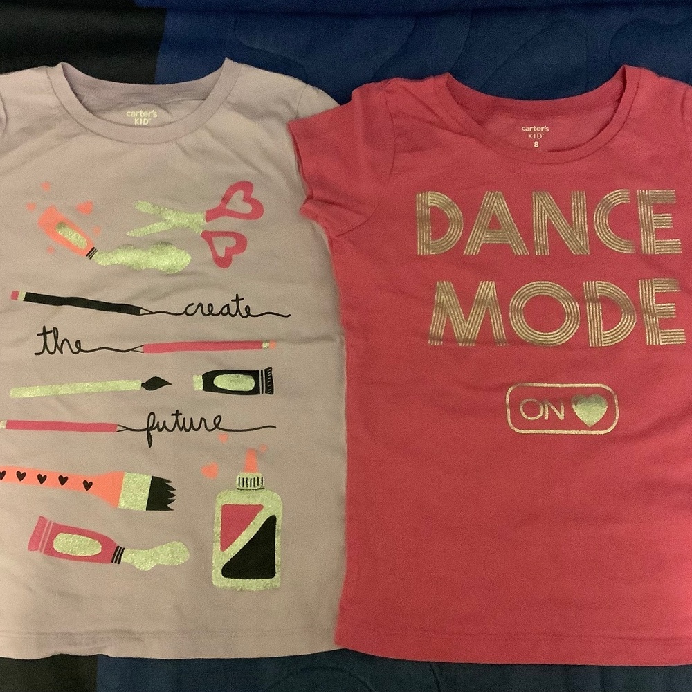Carters t-shirts NWOT *dance *craft *art